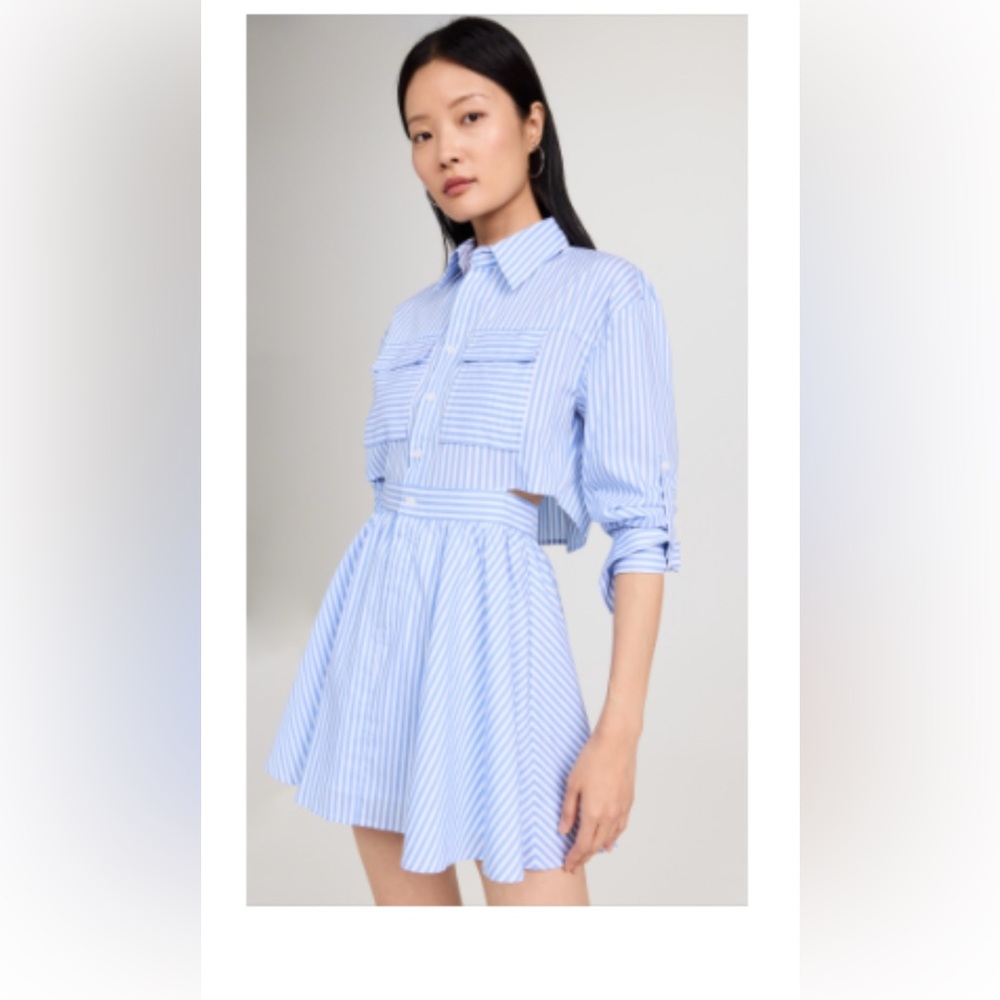 Opt Blue and White Striped Dress